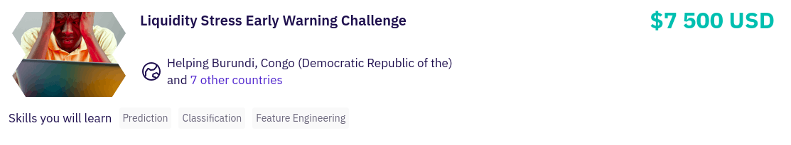 Liquidity Stress Early Warning Challenge Banner