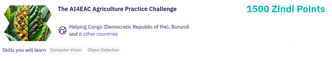 AI4EAC Agriculture Practice Challenge Banner